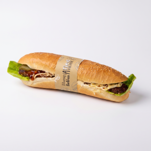 Lávakövön grillezett tarjás szendvics 250g